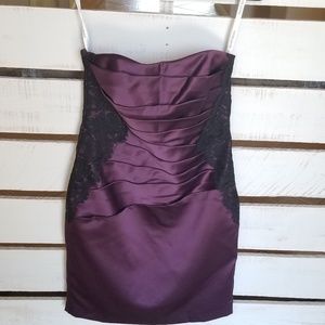 David's Bridal Plum Cocktail Dress